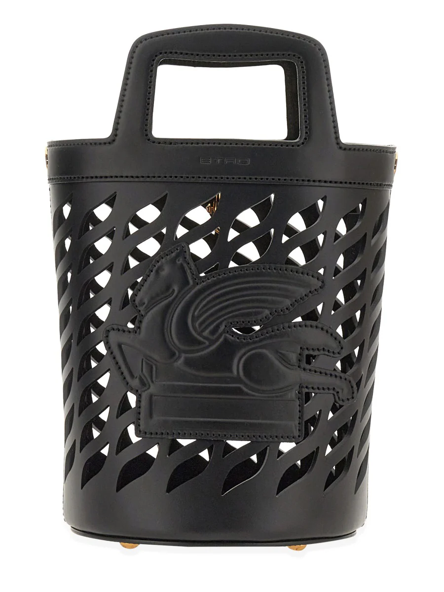 ETRO Leather Coffa Bucket Bag - Image 7