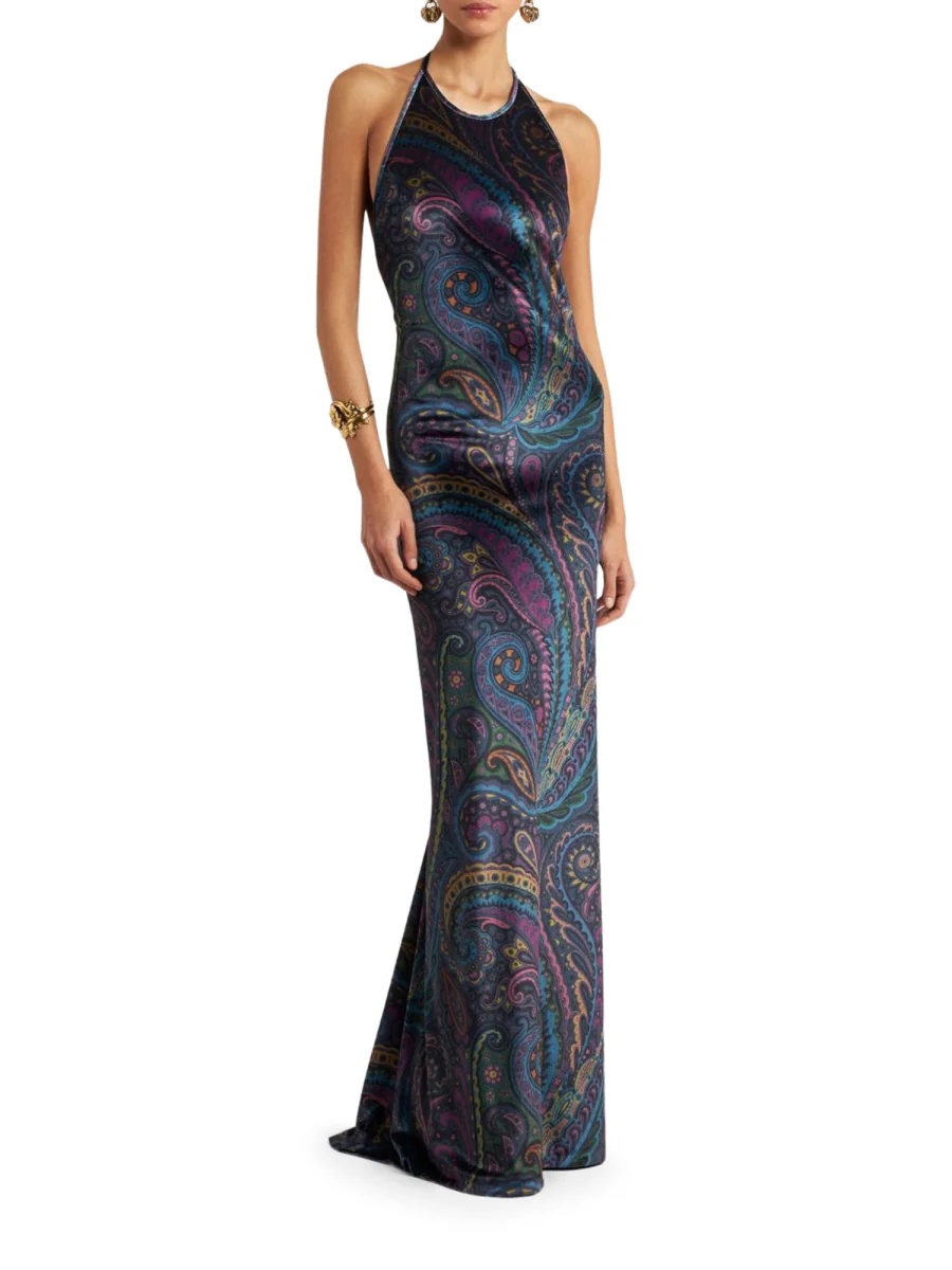 ETRO Long Dress with Paisley Print - Image 3