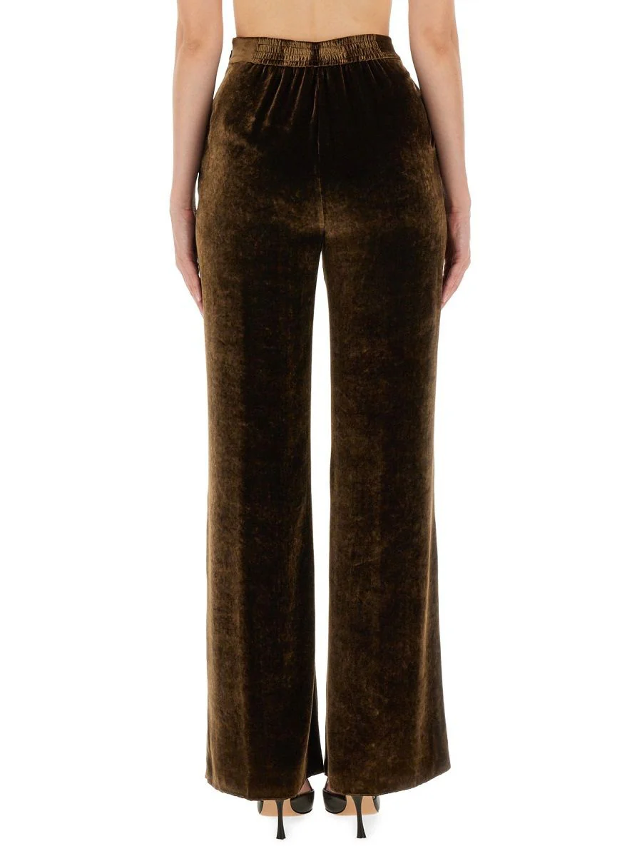 ETRO Pants with High Waist and Wide Leg in Viscose Blend Woman