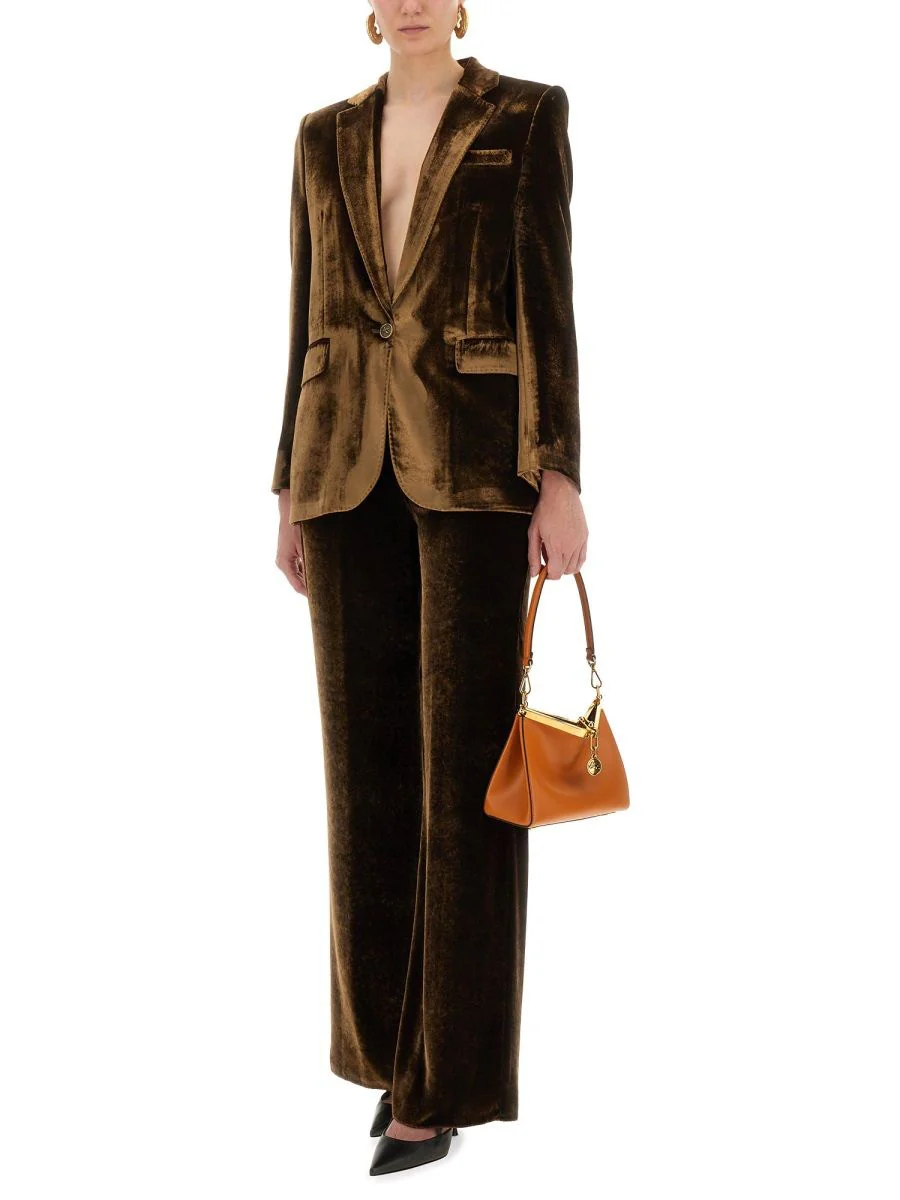 ETRO Pants with High Waist and Wide Leg in Viscose Blend Woman - Image 3