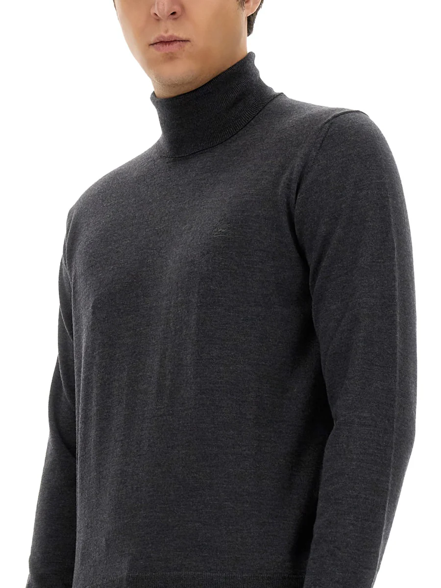 ETRO Turtleneck Sweater with Pegasus Embroidery - Image 4