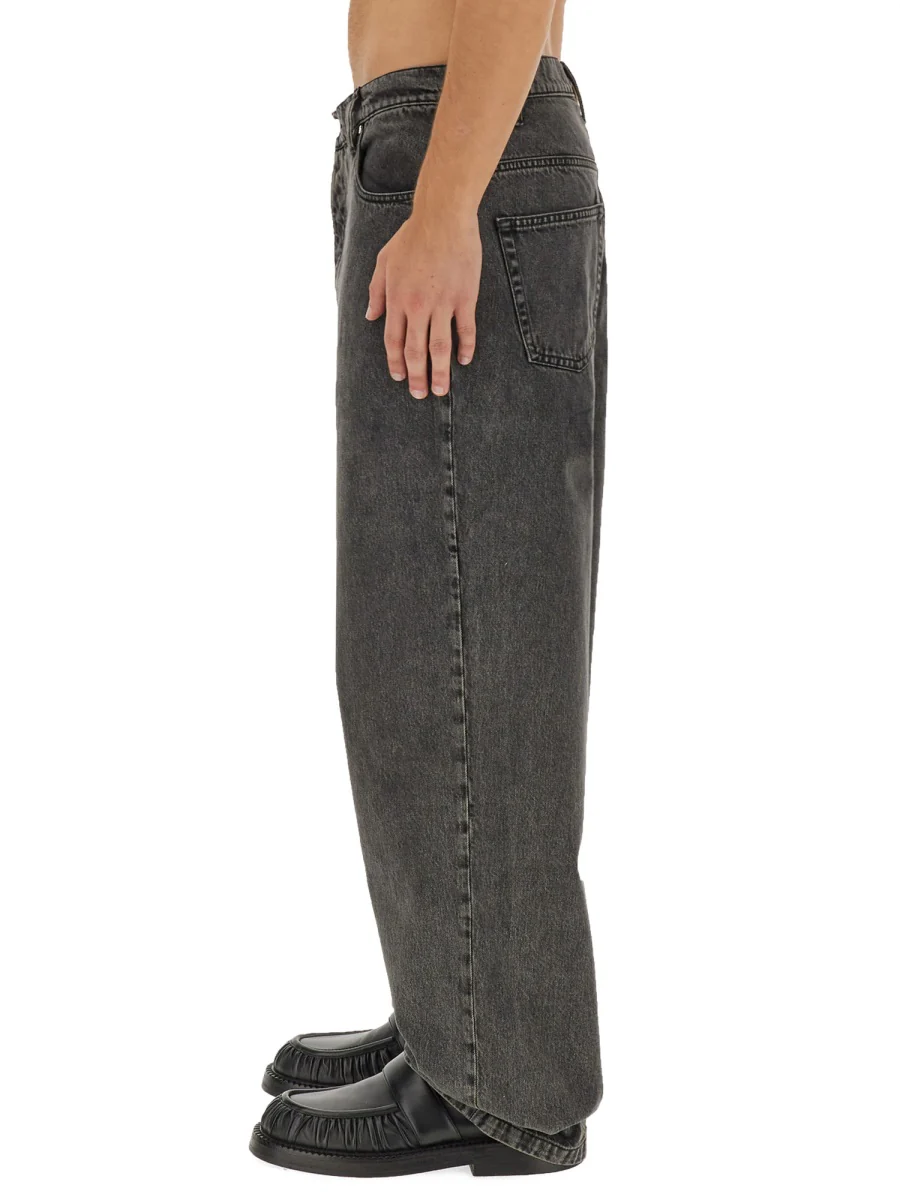 ÉTUDES Logo-patch Organic Cotton Wide-leg Jeans - Image 4