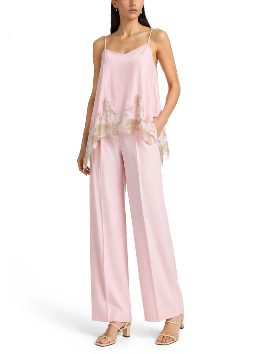 Fabiana Filippi Elegant Lace Detail Top - Size 40 - Image 2