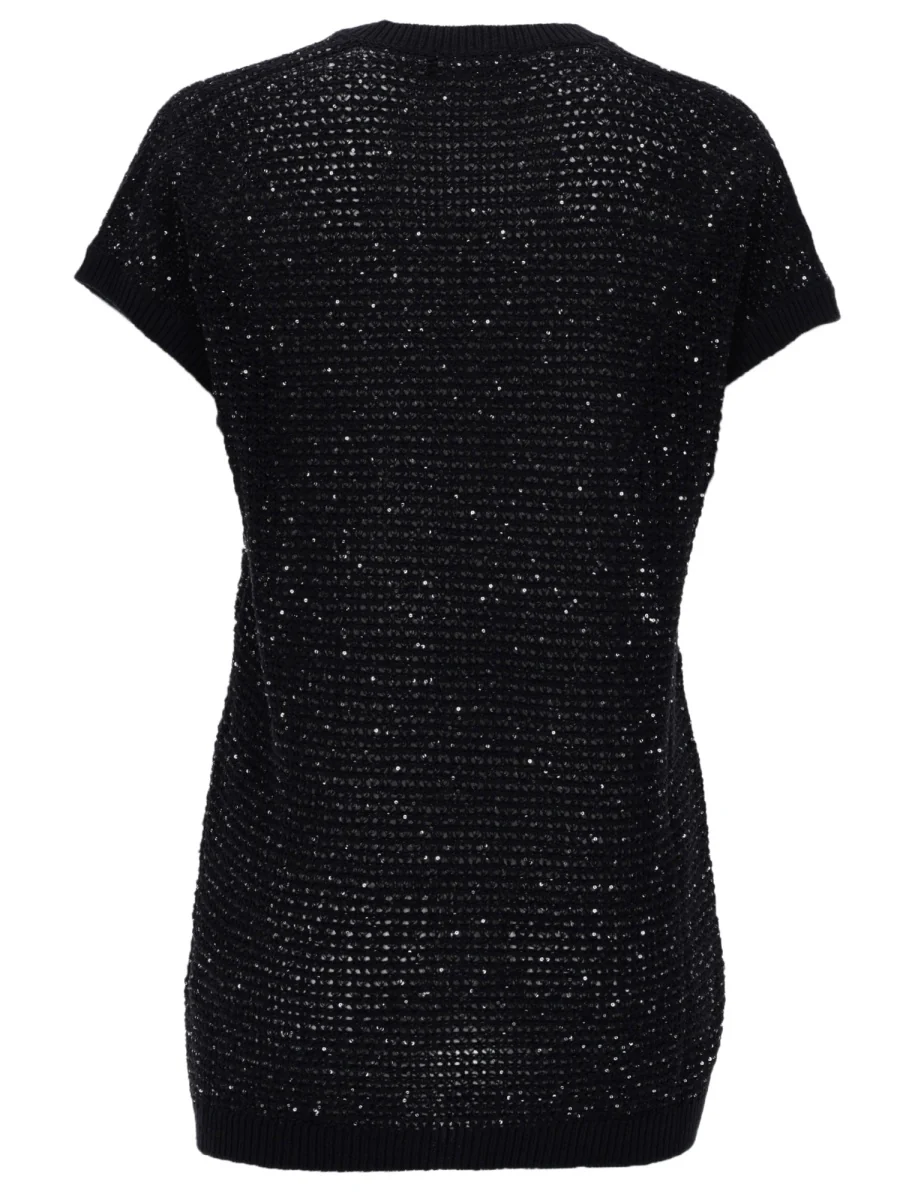 FABIANA FILIPPI Embellished V-neck T-shirt - Image 3