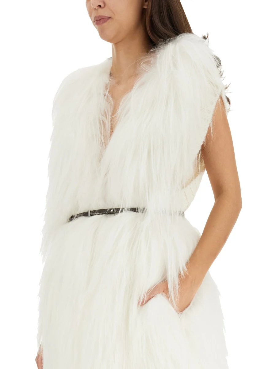 FABIANA FILIPPI Fur Appliqu Vest - Image 4