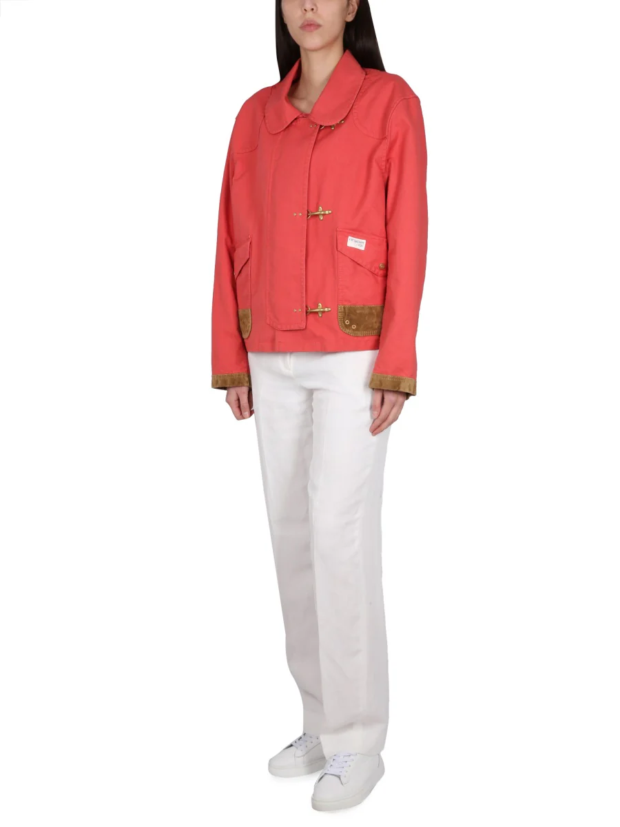 FAY 3-HOOK COTTON CANVAS CABAN JACKET - Image 2
