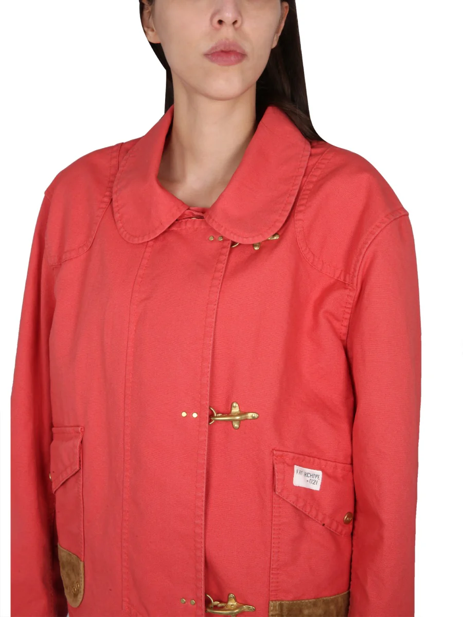 FAY 3-HOOK COTTON CANVAS CABAN JACKET - Image 4