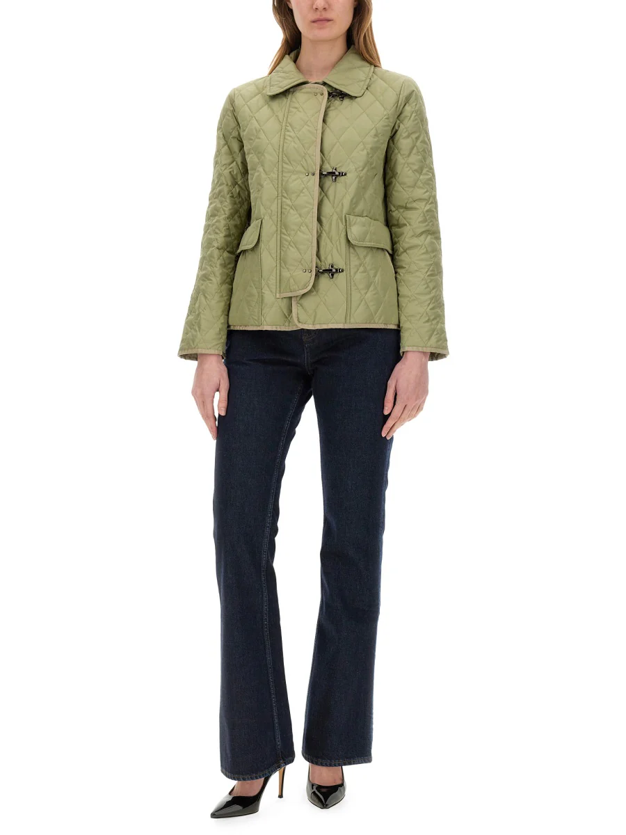 FAY 3-Hook Jacket in Diamond Quilted Nylon - Image 6