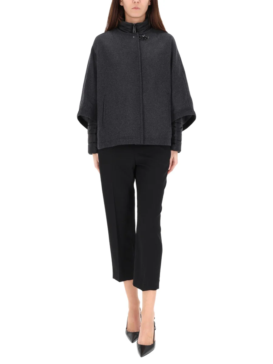 FAY Double-face 3-in-1 Cape in Carded Wool Woman