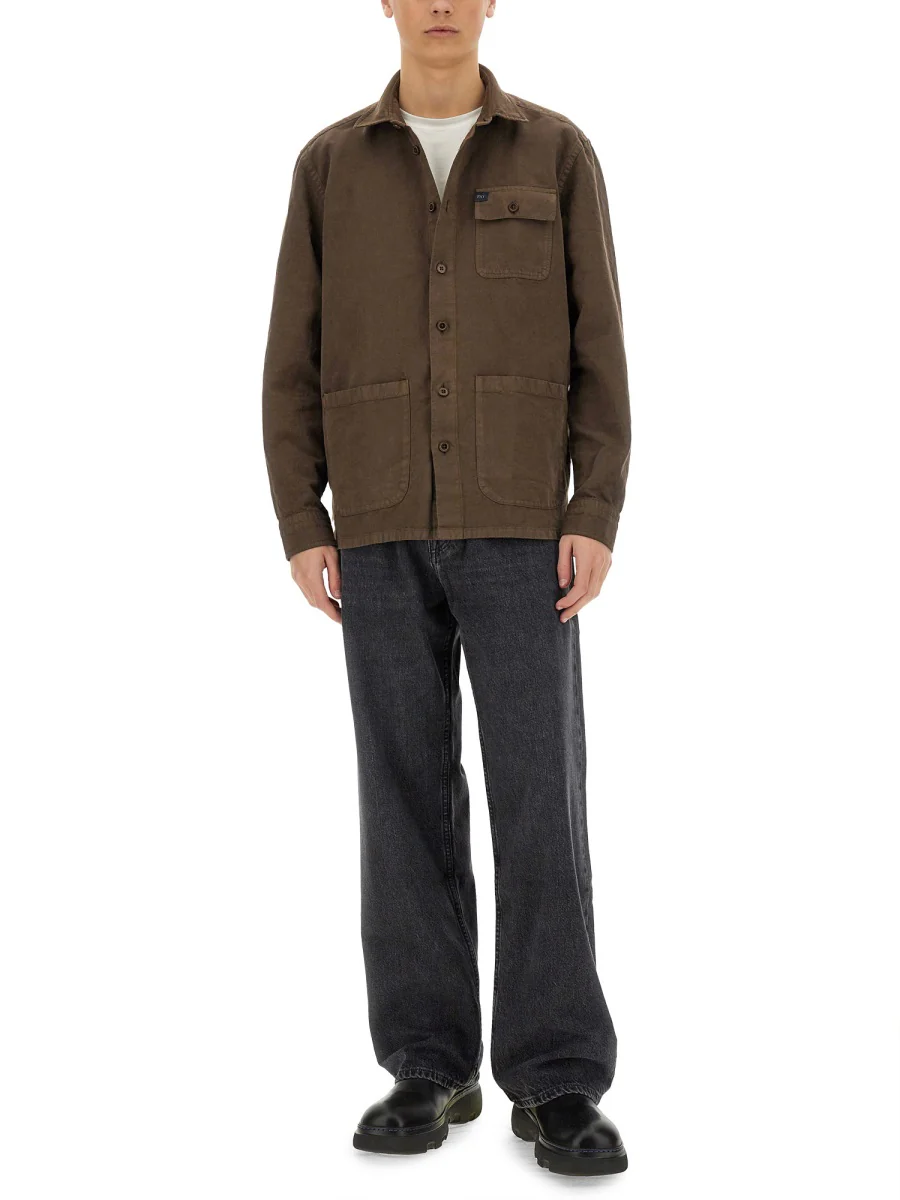 Fay Linen Cotton Shirt Jacket - Image 2