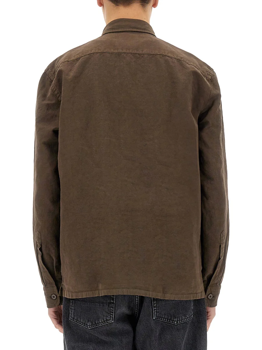 Fay Linen Cotton Shirt Jacket - Image 3