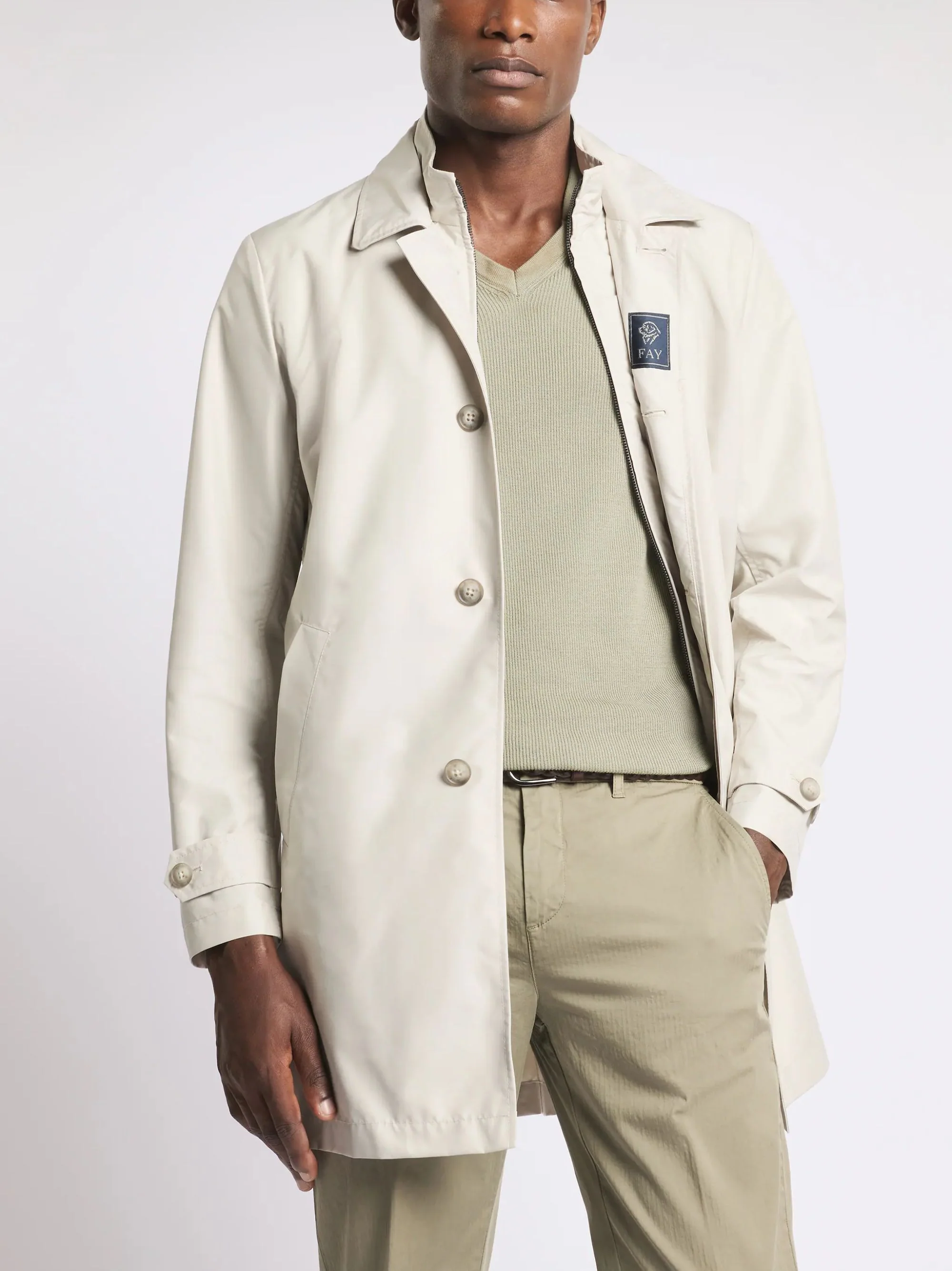 Fay Sophisticated Mini Coat for Men - Image 2