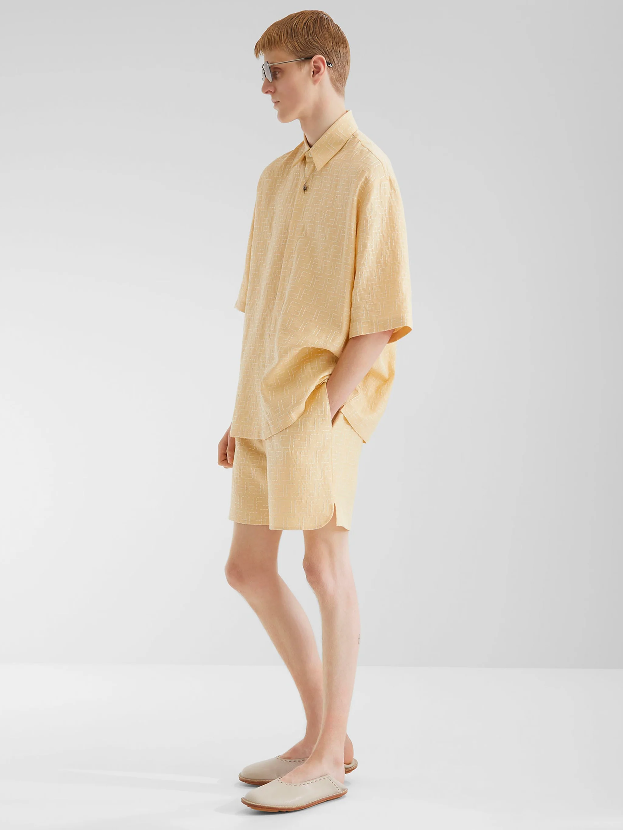 Fendi Bermuda Shorts with Belt Loops, Size 48 - Image 2