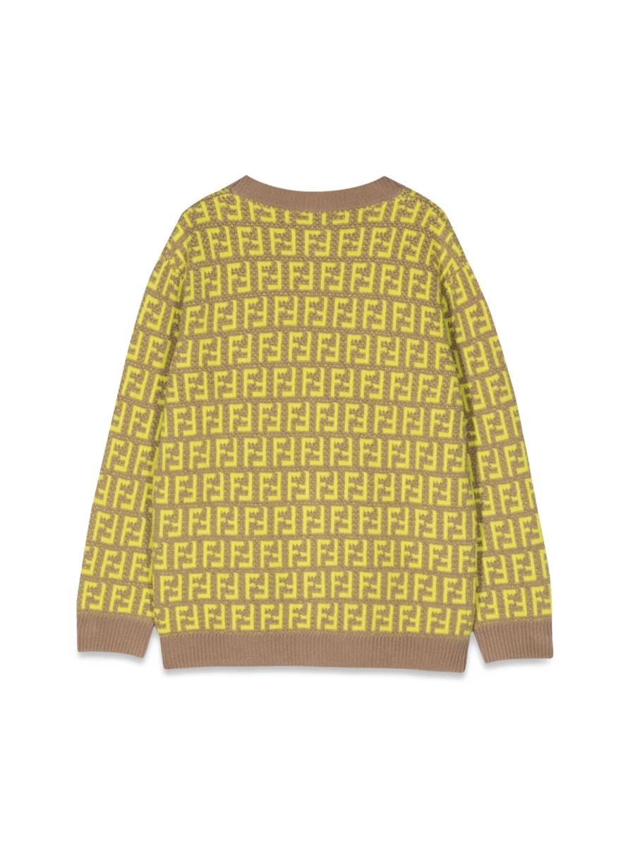FENDI FF-jacquard Knitted Cardigan - Image 2