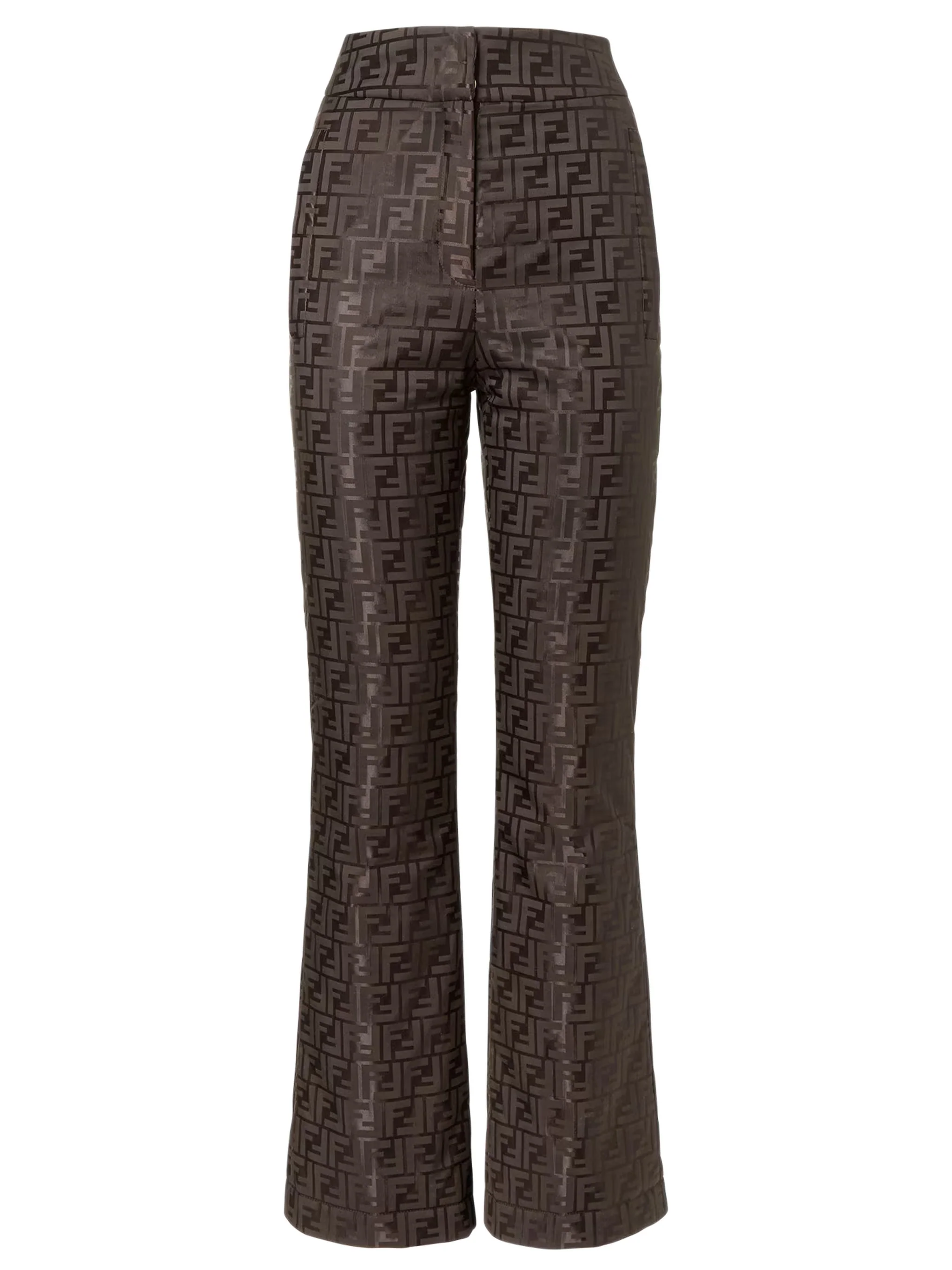 Fendi High-Waisted Zip Pocket Trousers - Size 38