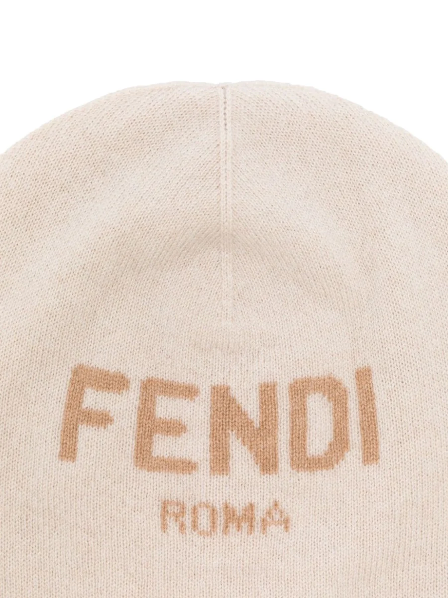 FENDI Kids FF-motif Beanie Hat - Image 2