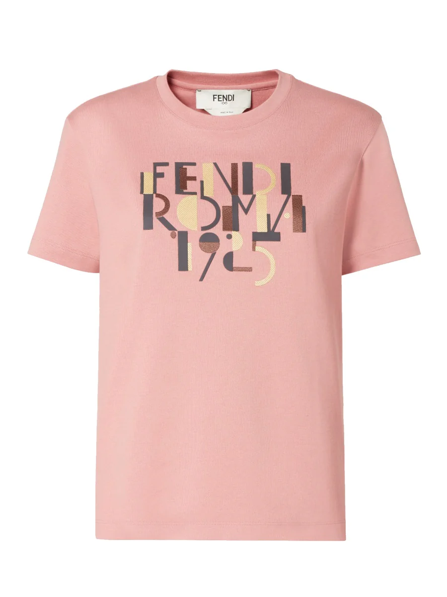 Fendi Logo Print T-Shirt for Women