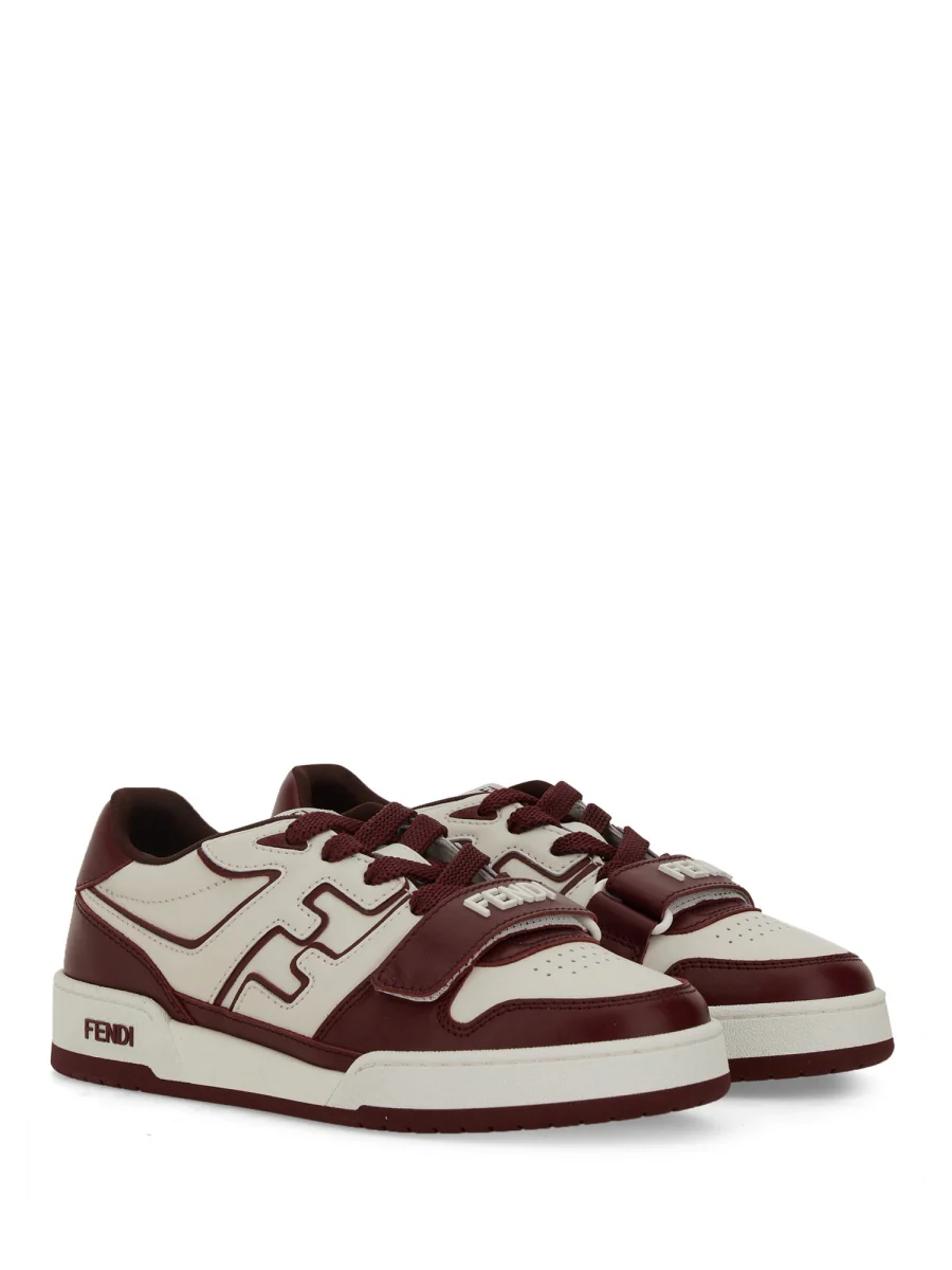 FENDI 'Match' Low-top Sneakers in Leather with Details - Image 2