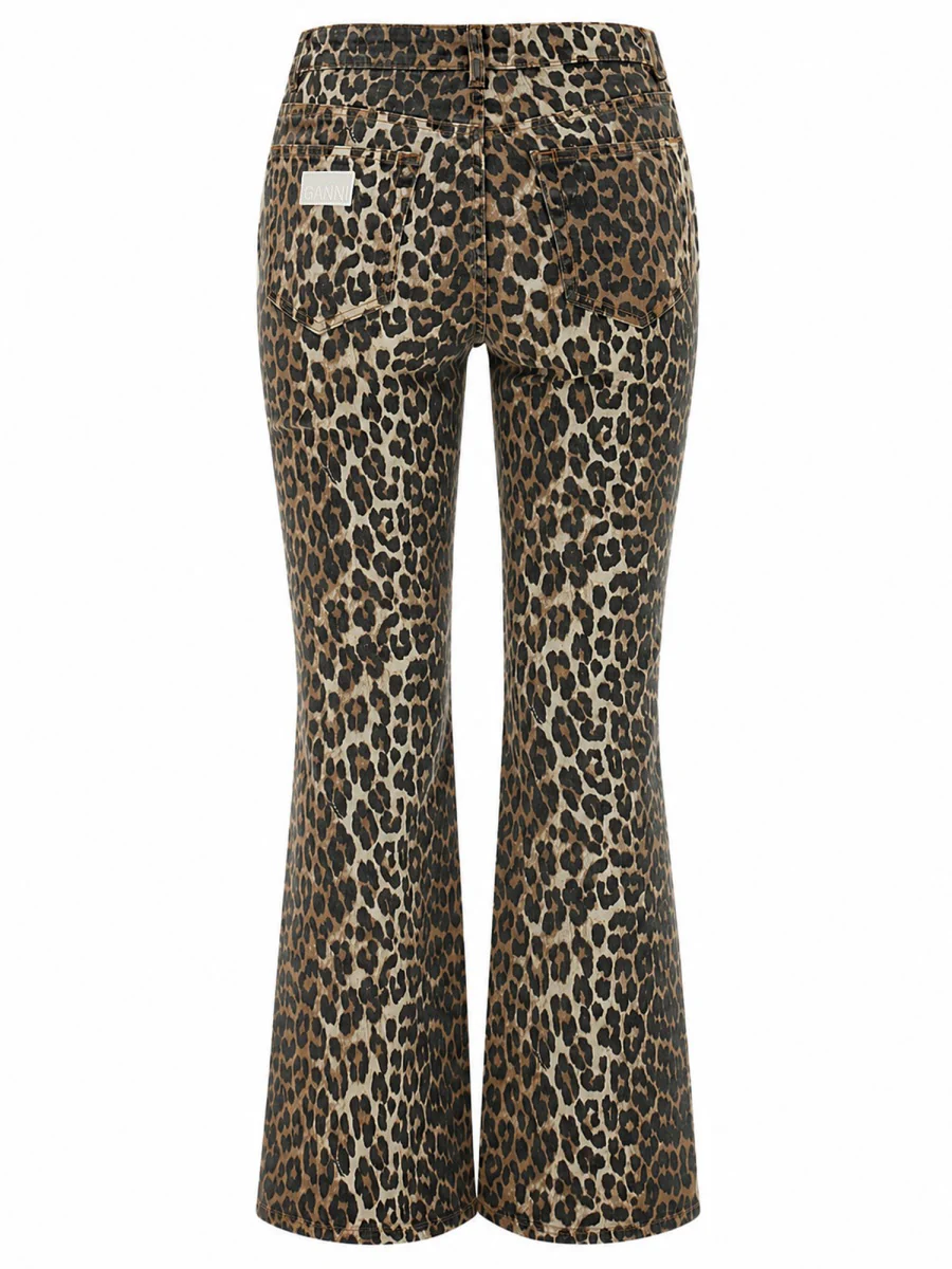 Ganni Animal Print Belted Top for Women - Image 3