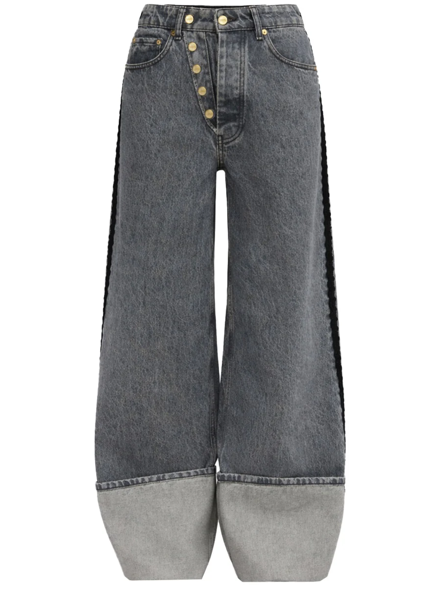GANNI Button-detail Jeans
