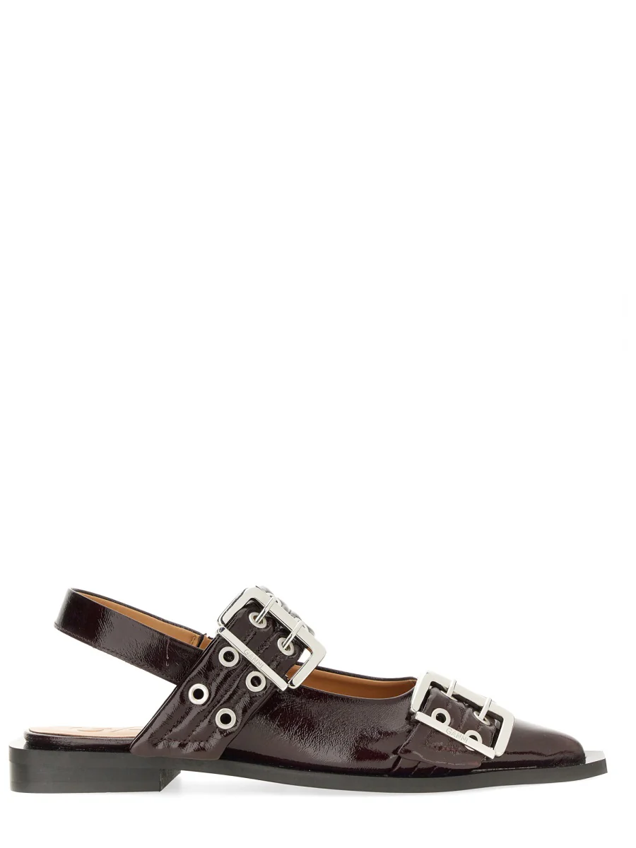 GANNI Feminine Buckle Ballerina
