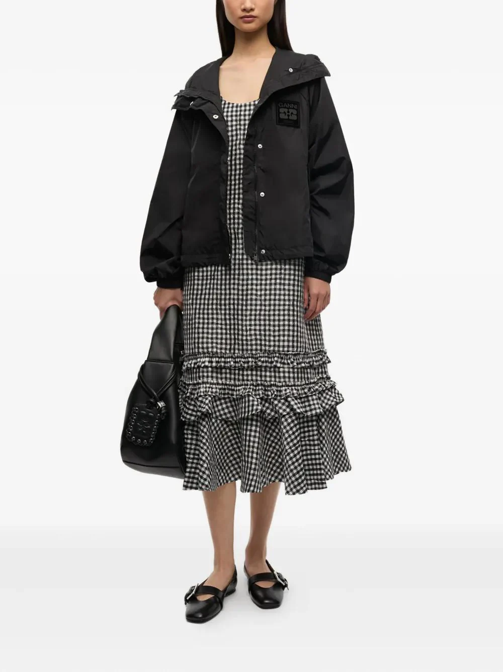 Ganni Hooded Oversized Jacket for Women - Image 2
