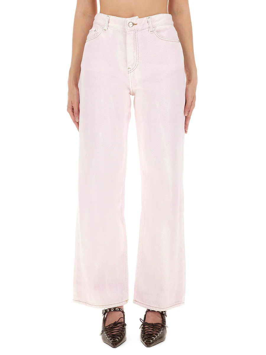Ganni Organic Cotton High-Waisted Jeans for Women
