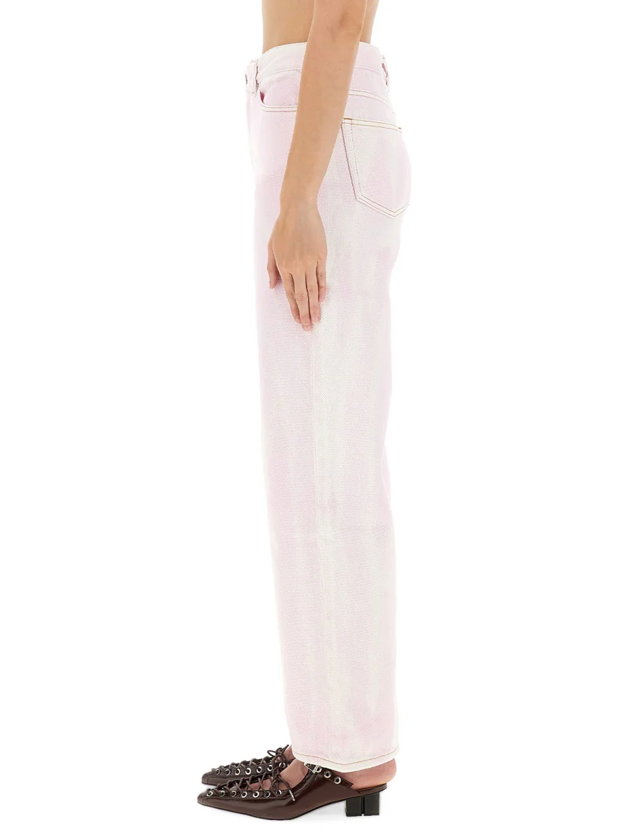Ganni Organic Cotton High-Waisted Jeans for Women - Image 4