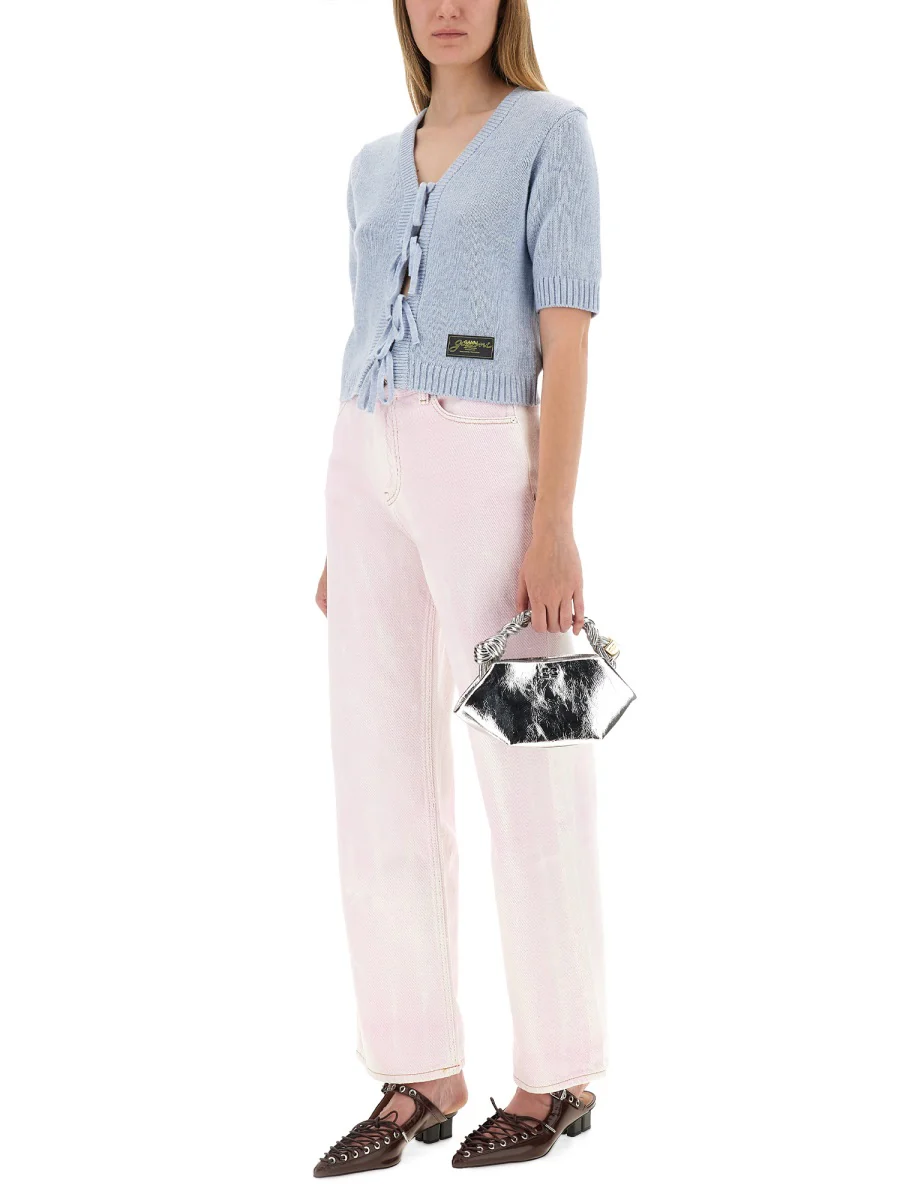 Ganni Organic Cotton High-Waisted Jeans for Women - Image 6