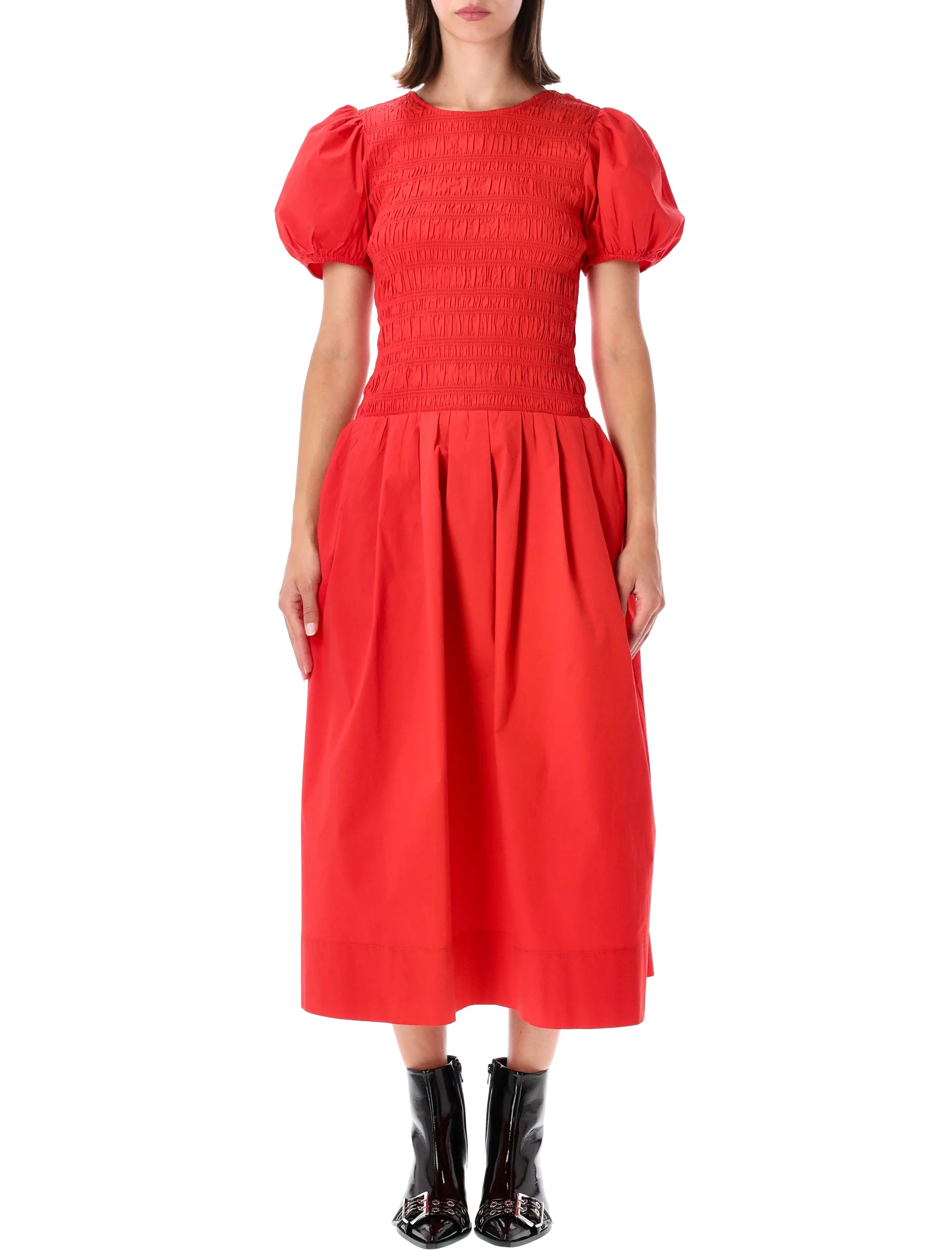 Ganni Organic Cotton Stretch Mini Dress
