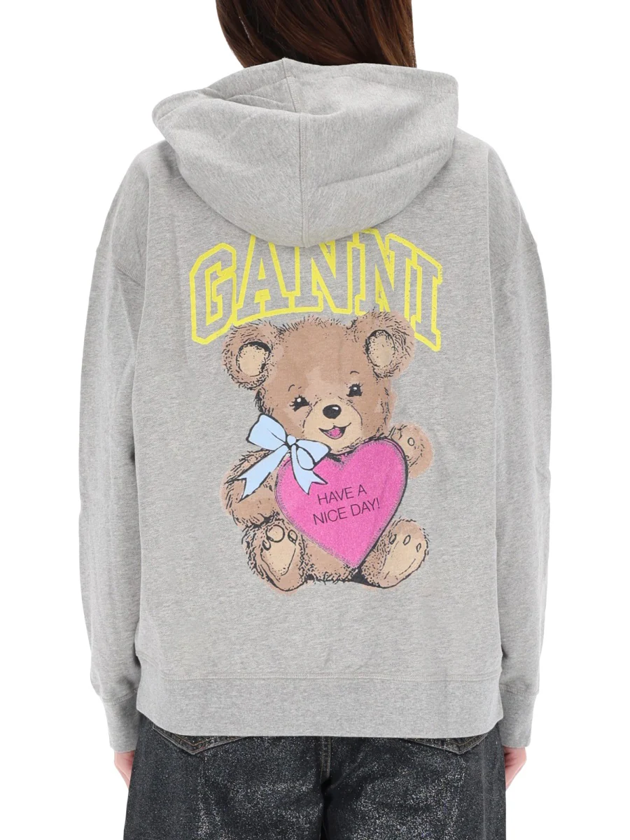 GANNI Oversized Printed Organic and Recycled Cotton-jersey Sweatshirt - Image 3