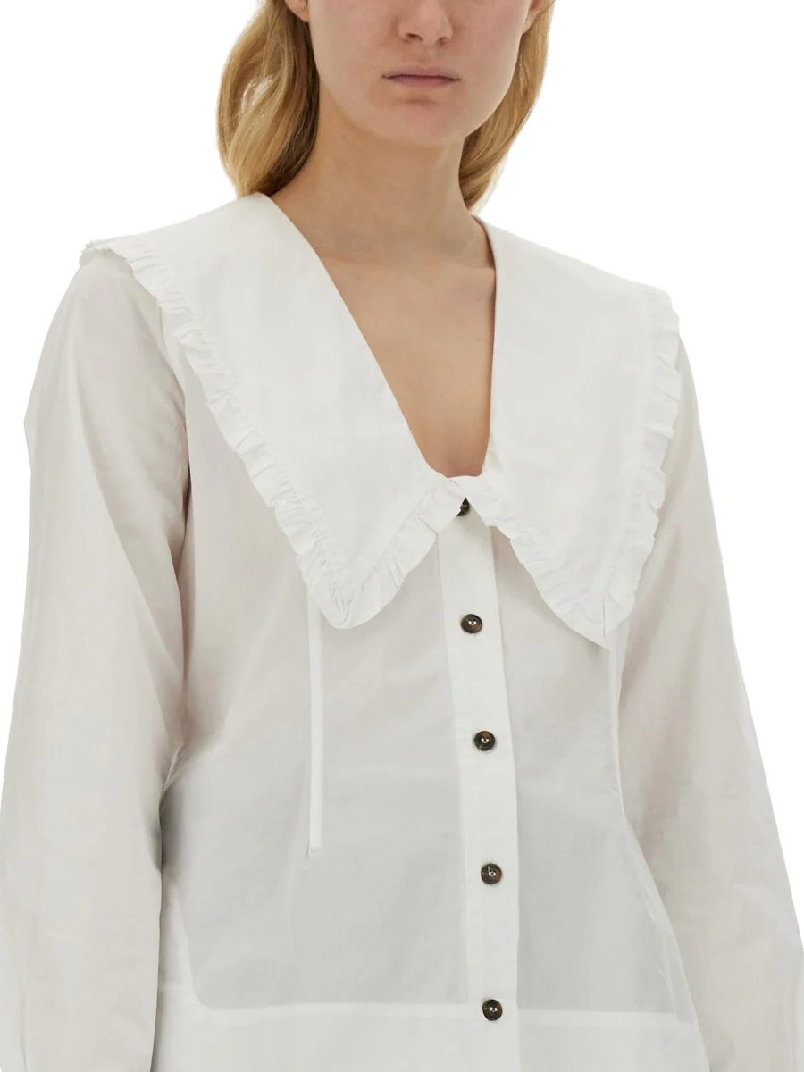 Ganni Peter Pan Collar Shirt - Image 4