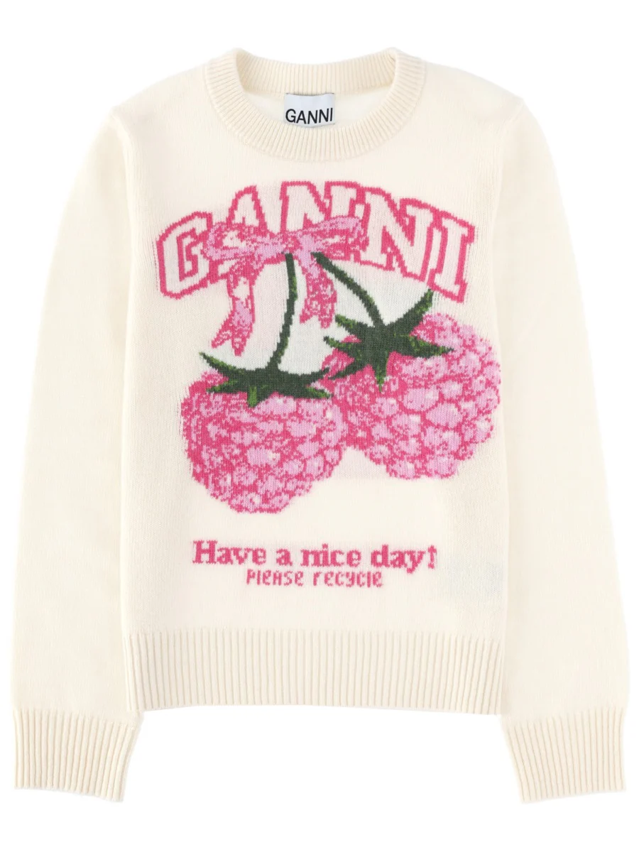 Ganni Regular Fit Sweater with Grafica