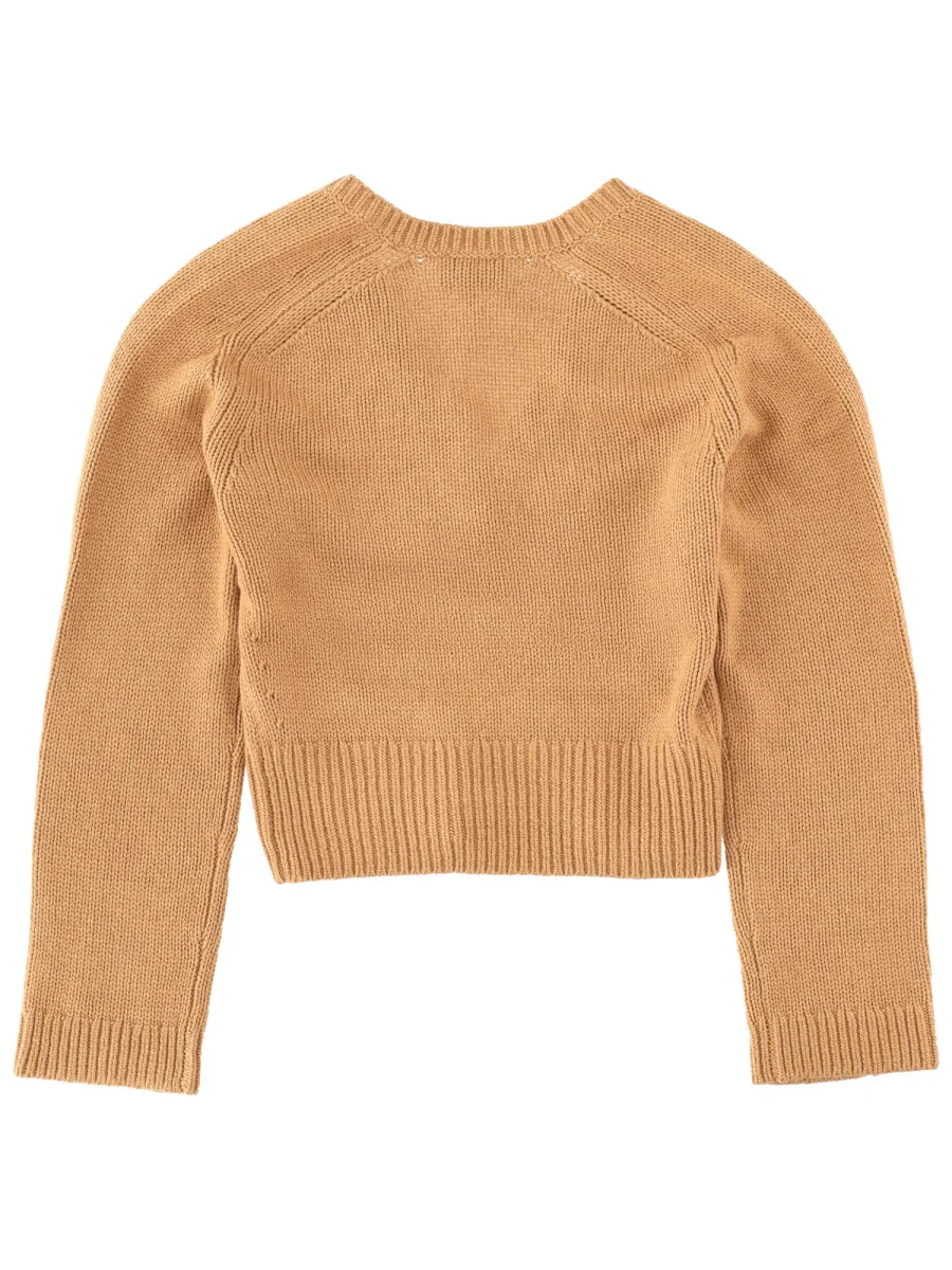GANNI Wool Yak Mix Deep V-neck - Image 2