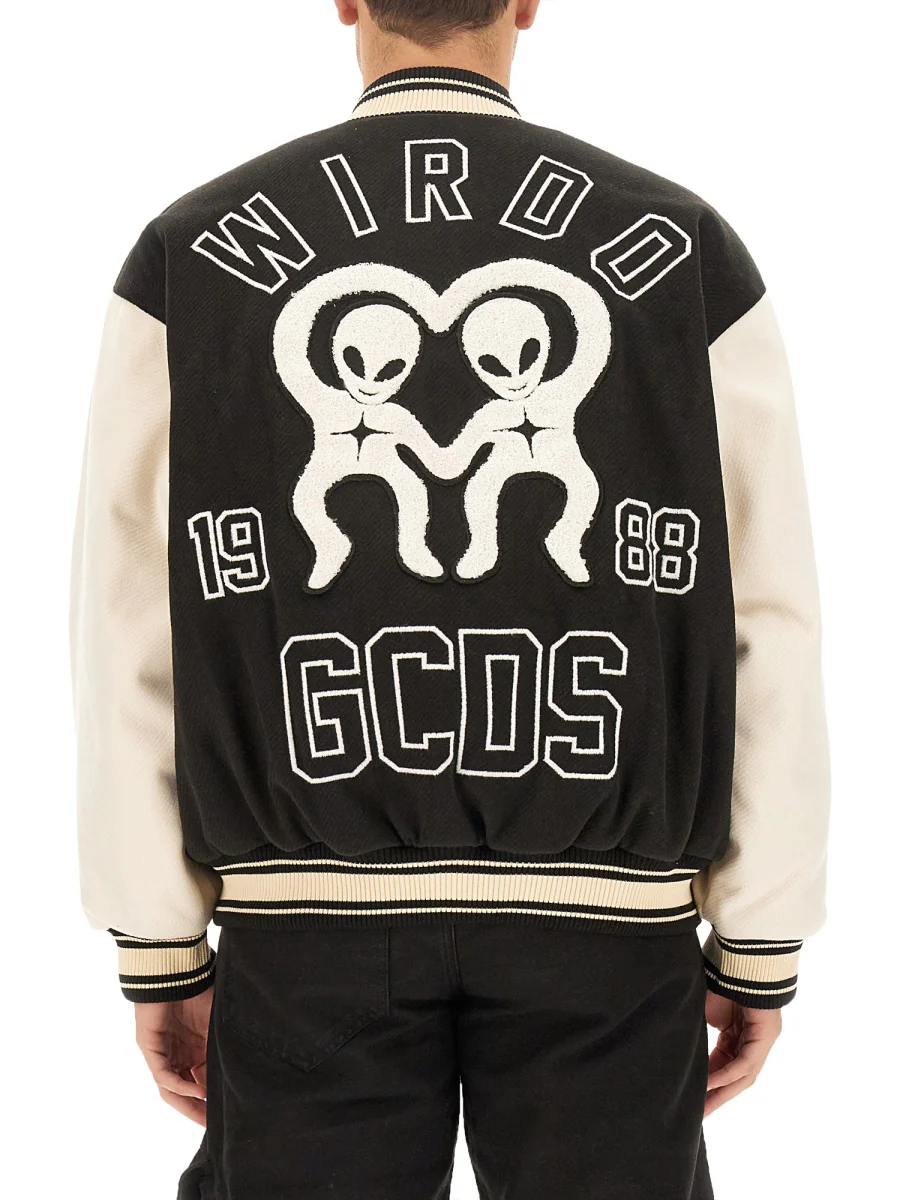 GCDS WIRDO VARSITY BOMBER JACKET - Image 3