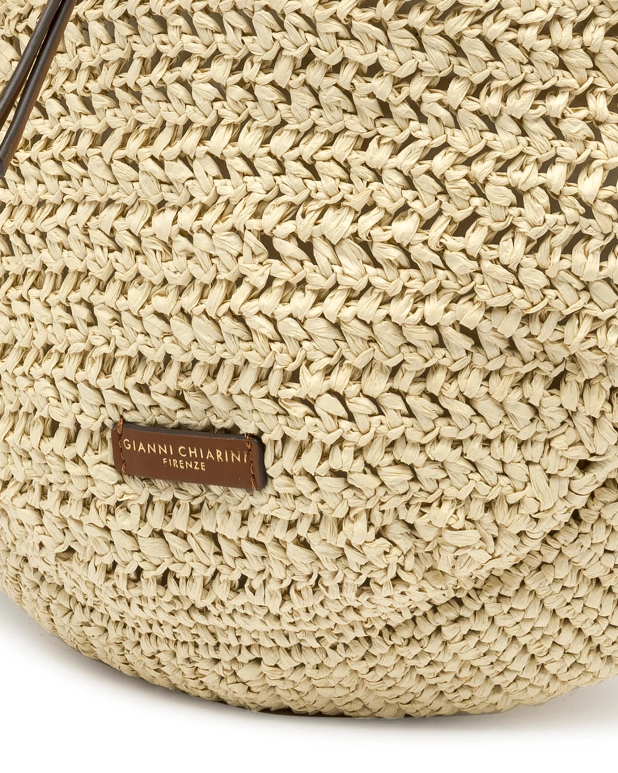 Gianni Chiarini Mini Straw & PU Tote Bag - Image 4