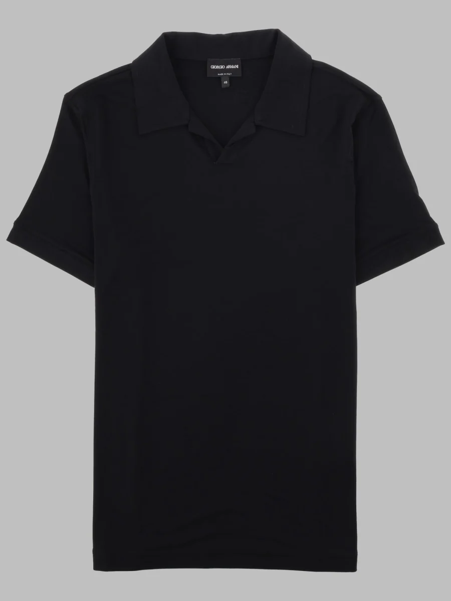 Giorgio Armani Men's Viscose & Elastane Polo Shirt