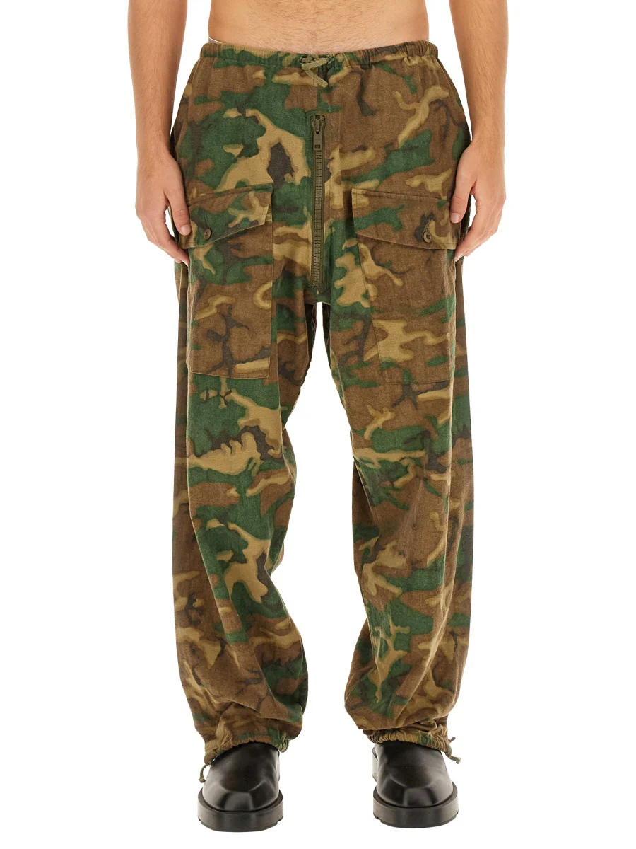 GIVENCHY Camouflage-print Cotton Cargo Trousers