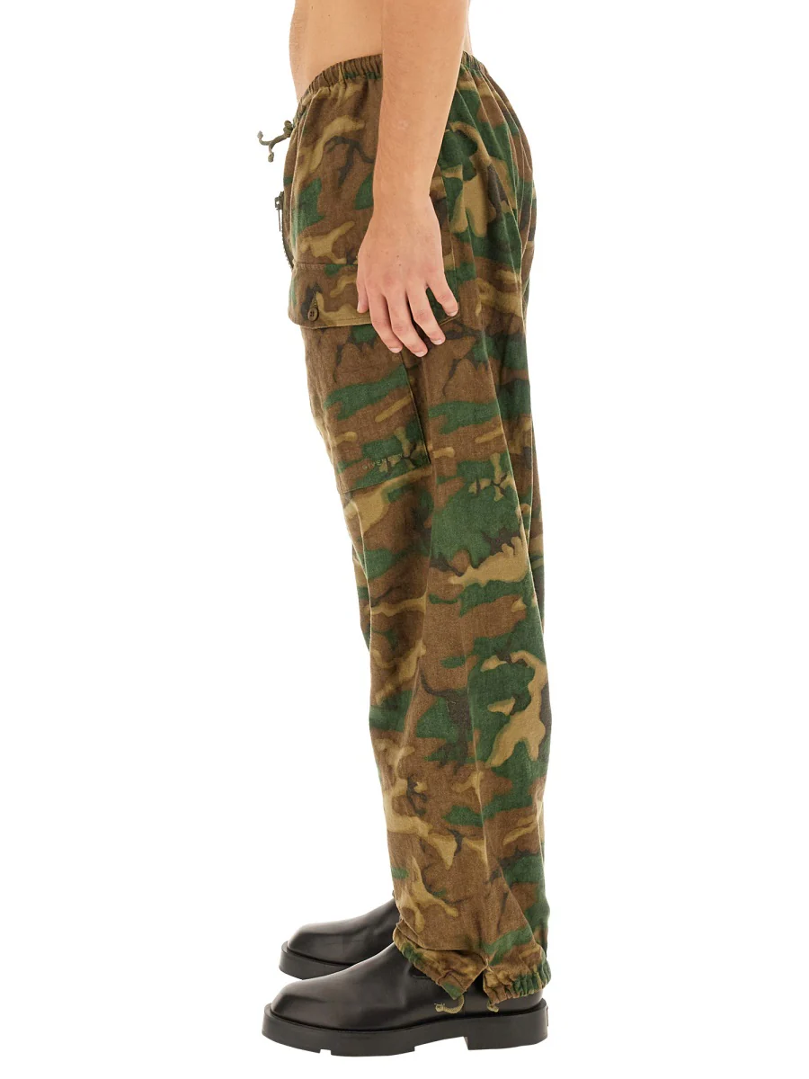GIVENCHY Camouflage-print Cotton Cargo Trousers - Image 4