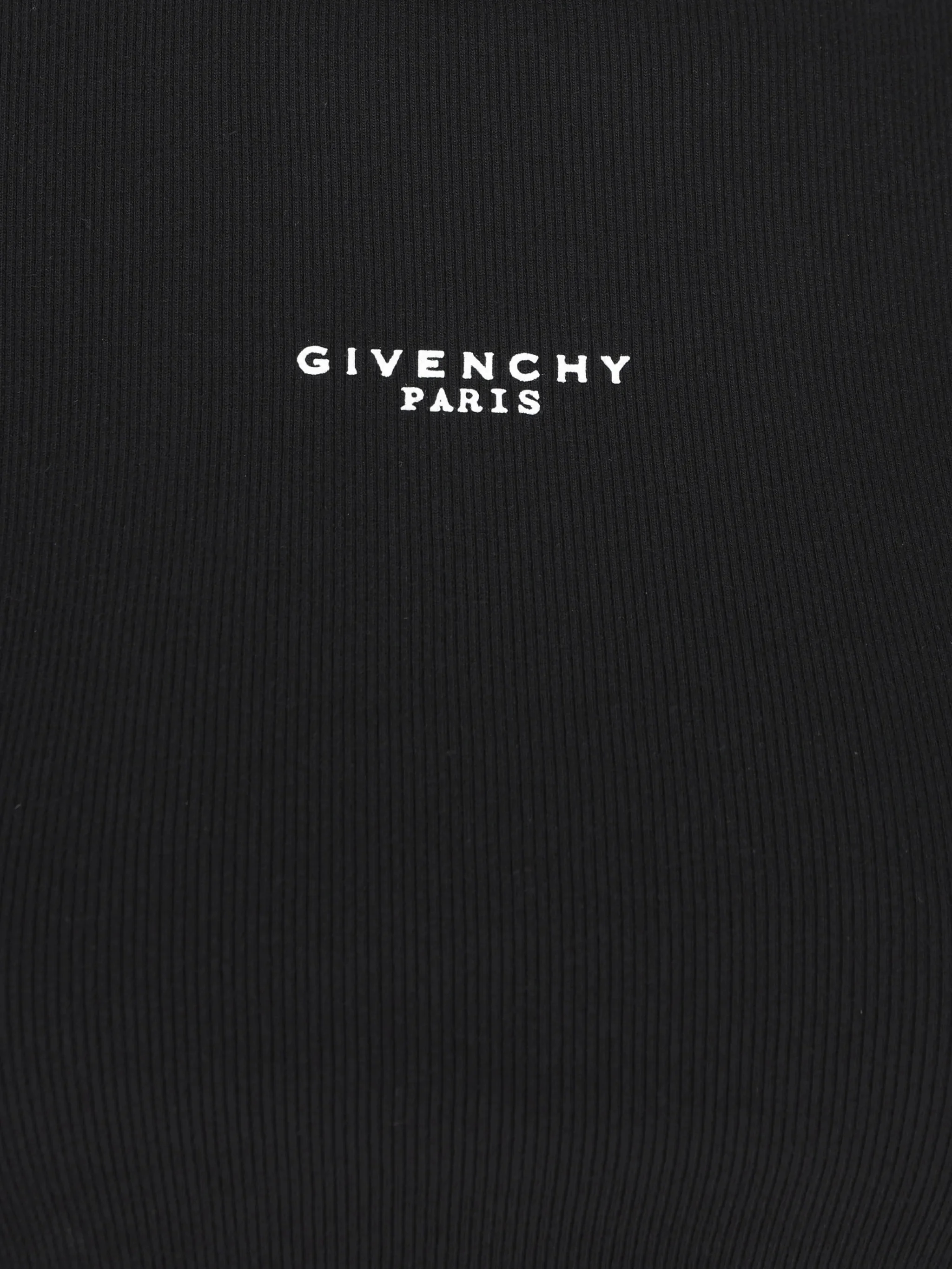 GIVENCHY Cropped Tank Top in Cotton with Paris Print - Image 6