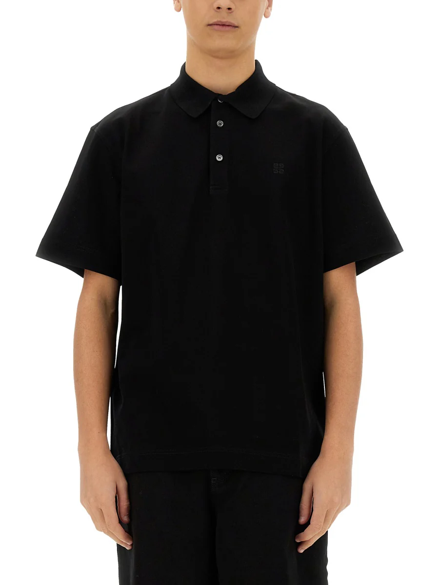 GIVENCHY Embroidered-monogram Cotton Polo Shirt - Image 6