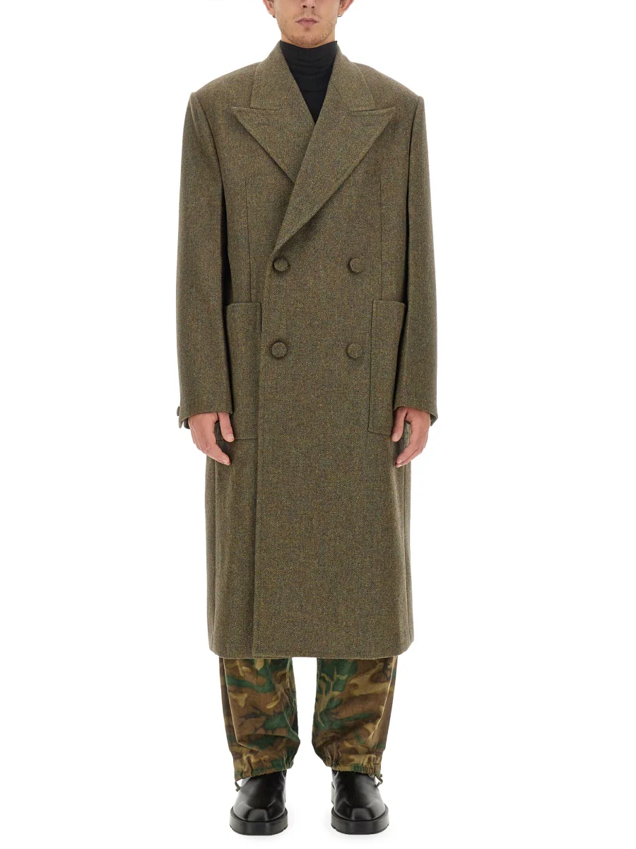 GIVENCHY Herringbone Double-breasted Wool Coat - Image 5