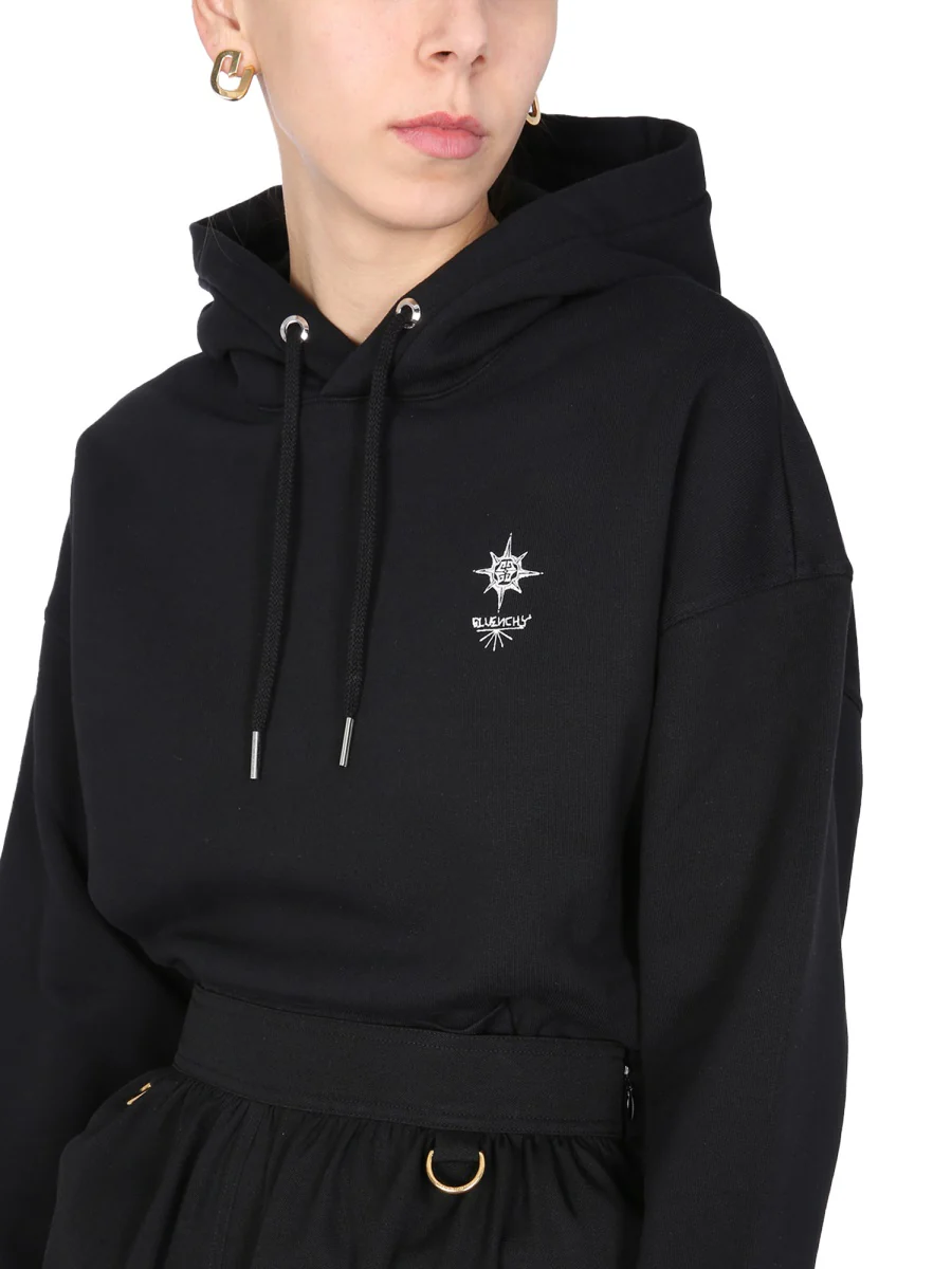 GIVENCHY Printed Cotton Hoodie - Image 4