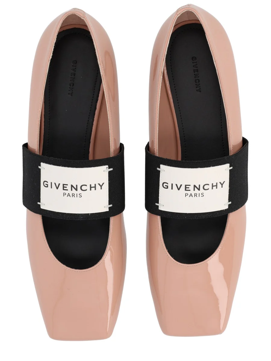 GIVENCHY Sliced Square Ballerinas in Textured-effect Leather - Image 5