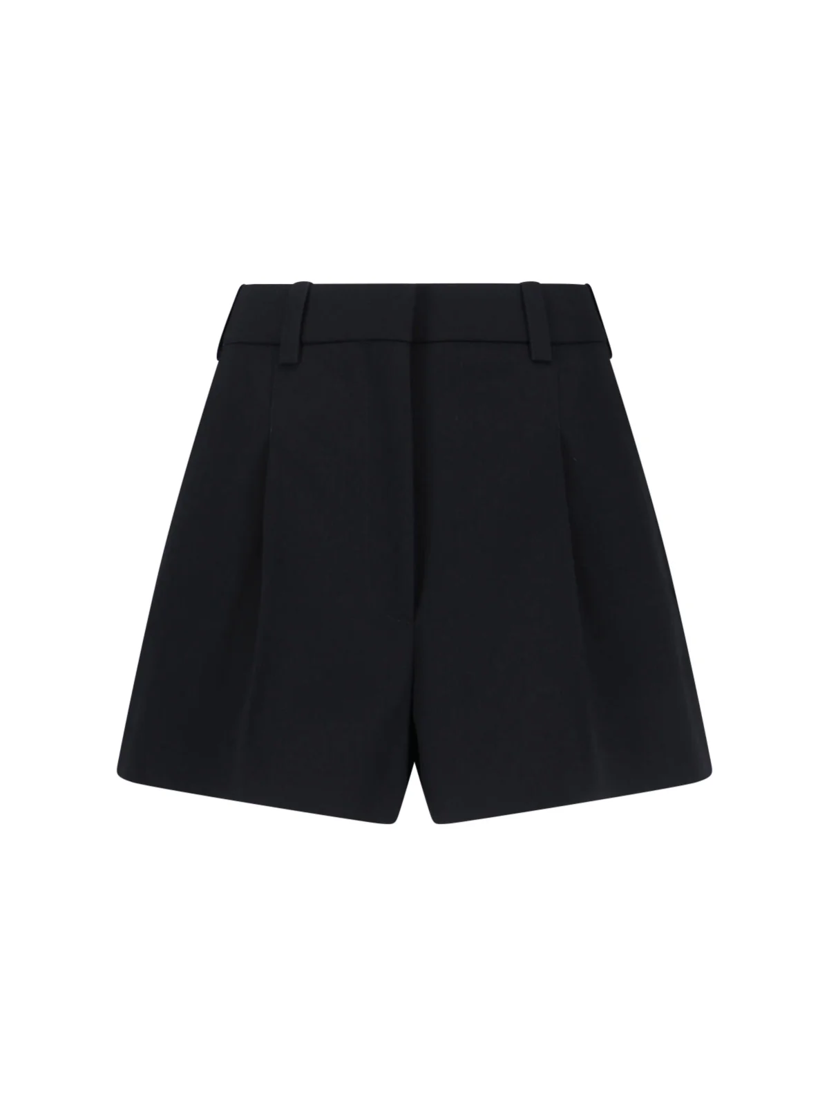 Givenchy Women's Wool Shorts with Belt Loops and Hook Closure