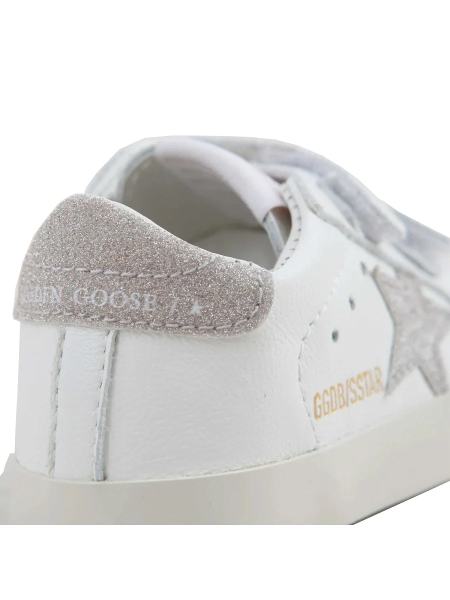 GOLDEN GOOSE Ball Star Glitter and Leather Sneakers - Kids - Image 5