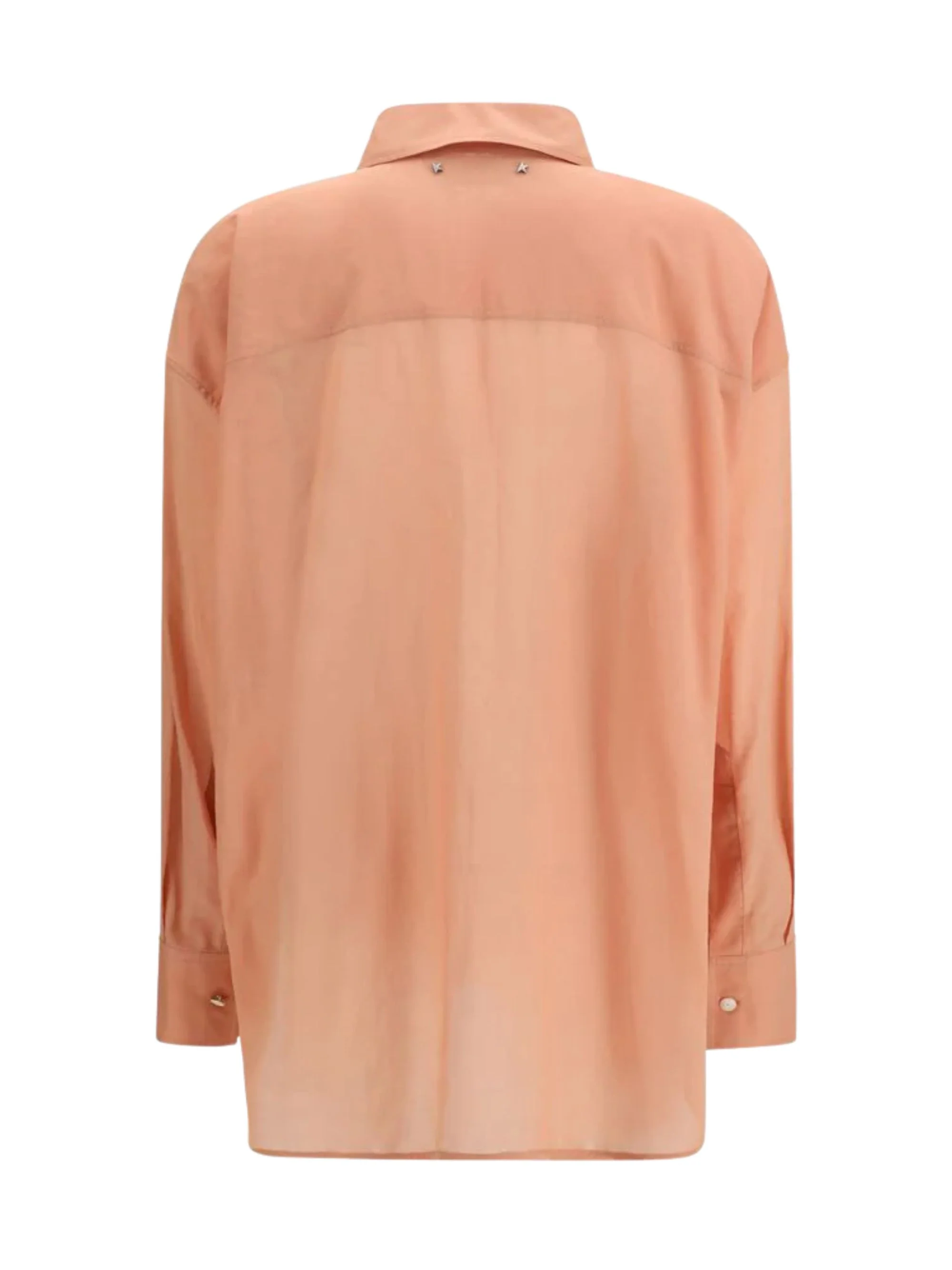 Golden Goose Button-Up Cotton Shirt with Semi-Sheer Bib - Women's Size - Image 2