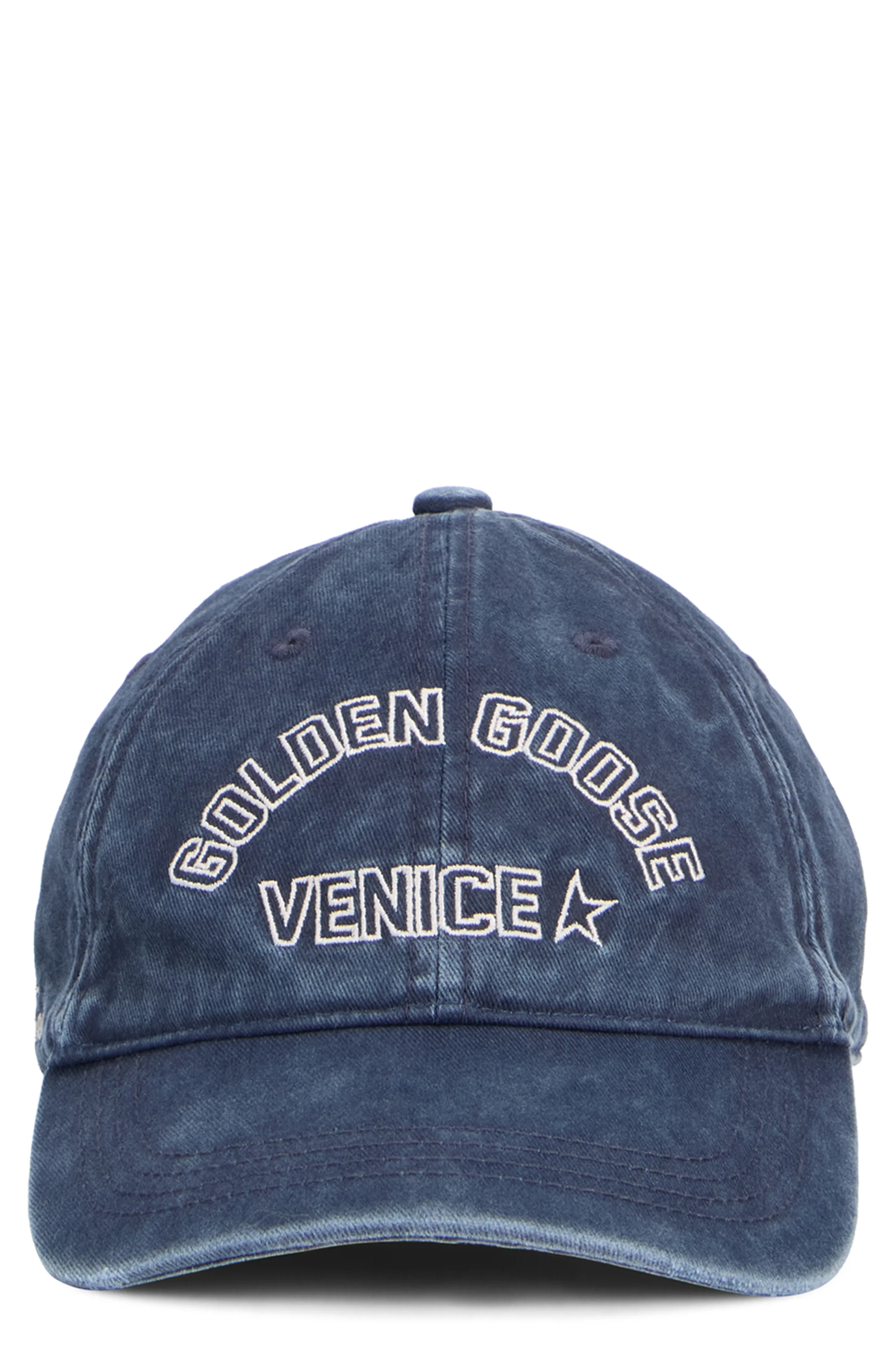 Golden Goose Cotton Baseball Cap with Contrasting Logo Embroidery