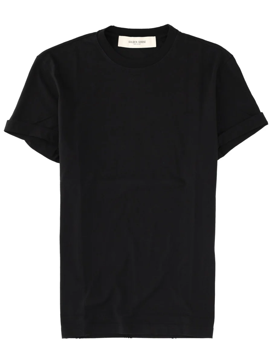 Golden Goose Cotton T-Shirt with Logo Patch
