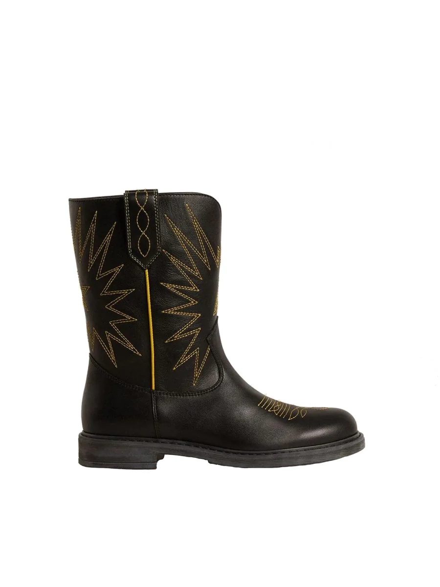 GOLDEN GOOSE Embroidered Leather Boots